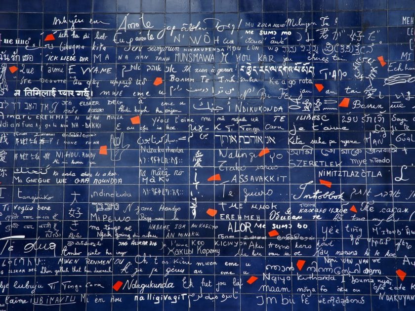 Mur des Je T'aimes, no Place des Abesses, Paris