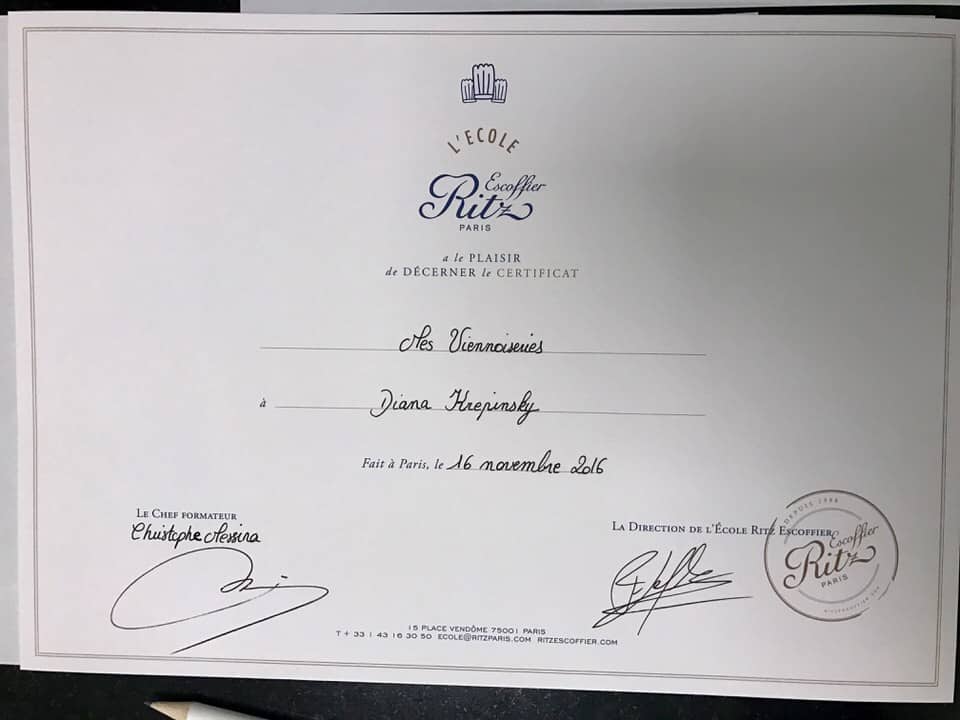 Ritz Escoffier - Aula de Culinária em Paris