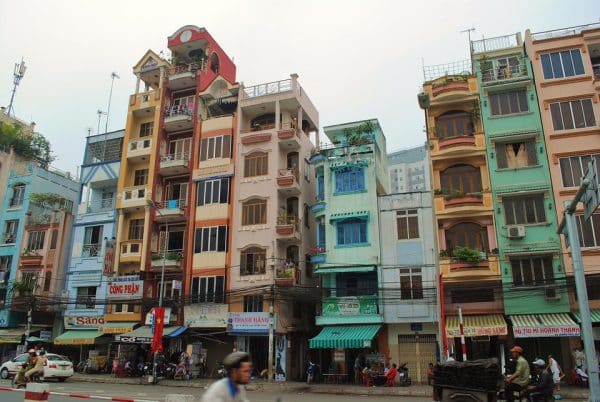 As casas em Hanoi, Vietnã