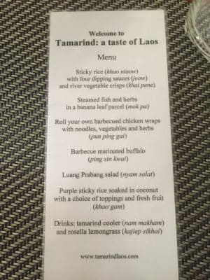 Onde comer em Luang Prabang - Restaurante Tamarind