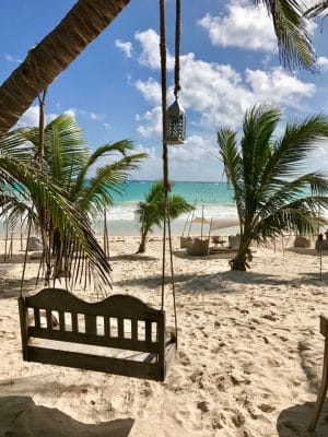 Praia em Tulum, México