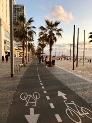 Frishman Beach, Gordo Beach, Hilton Beach, as praias de Tel-Aviv, Israel.