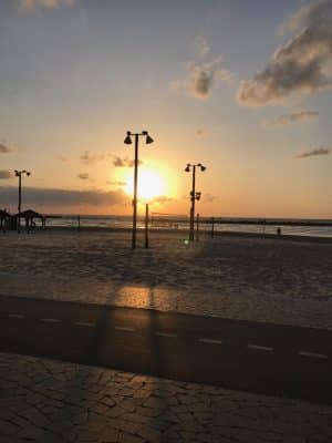 Frishman Beach, Gordo Beach, Hilton Beach, as praias de Tel-Aviv, Israel.