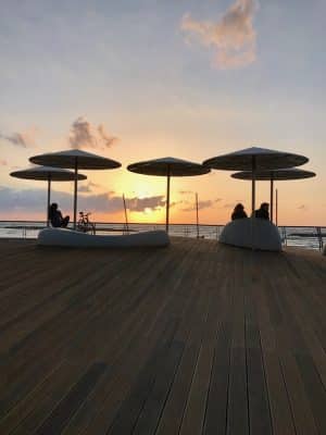 Frishman Beach, Gordo Beach, Hilton Beach, as praias de Tel-Aviv, Israel.