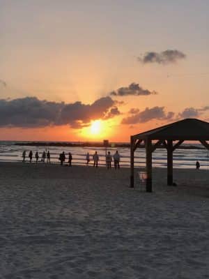 Frishman Beach, Gordo Beach, Hilton Beach, as praias de Tel-Aviv, Israel.