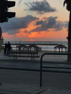 Frishman Beach, Gordo Beach, Hilton Beach, as praias de Tel-Aviv, Israel.