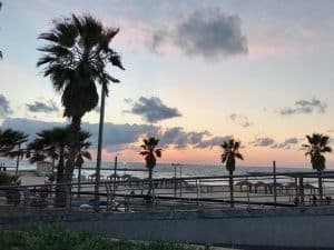 Frishman Beach, Gordo Beach, Hilton Beach, as praias de Tel-Aviv, Israel.