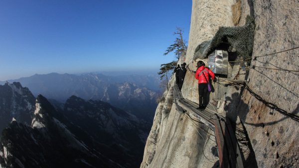 Montanha Huashan na China - Trilha