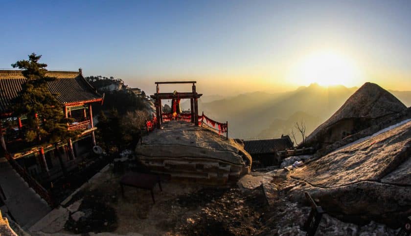 Montanha Huashan na China - Trilha