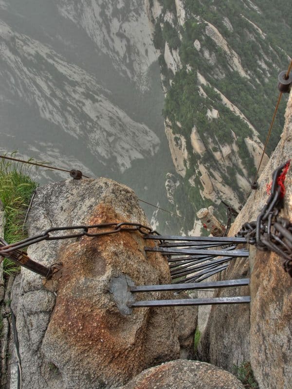 Montanha Huashan na China - Trilha