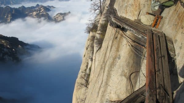 Montanha Huashan na China - Trilha