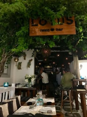 Mykonos em Julho - Restaurante Lotus